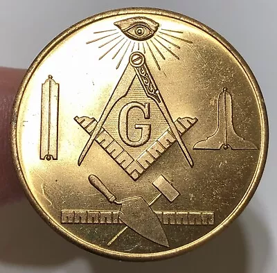 Vintage Brass MADE A MASON Coin / G  Token - Uncirculated Condition • $11.95