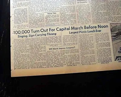 MARTIN LUTHER KING JR. I Have A Dream Speech MARCH On Washington 1963 Newspaper • $78