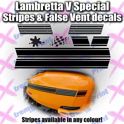 Scooter Racing Stripes Stickers To Fit Lambretta V Special INCLUDES FALSE VENTS • £14.24