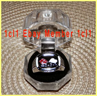 NEW Mens Chevrolet CORVETTE Crossed Flags Racing Ring In Display Case - Size 12 • $24.99