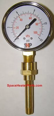 HA1180 Air Gauge 0-15 Psi LARGE 2.5  Face Heavy Duty  Reddy Master Remington • $12