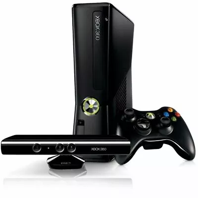 Microsoft Xbox 360 S Slim 4GB Console Bundle Kinect Controller Cords Ships Fast! • $139.99