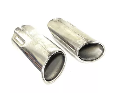 W204 Mercedes 2014 C300 Rear Bumper Exhaust Muffler Tips Set Of 2 OEM • $81