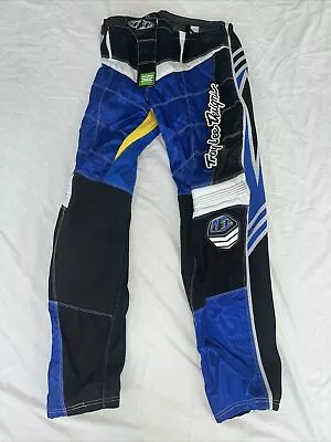 Troy Lee Designs Motocross Motorsports Pants Mens 36 White Blue Racing • $35