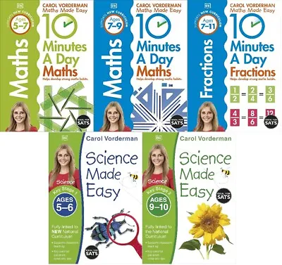 £3.59 • Buy **NEW** CAROL VORDERMAN MATHS & SCIENCE  Made Easy  BOOKS - VARIOUS, YOU CHOOSE!