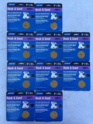 Norton U-Sand 5  Floor Sanding Hook & Sand Discs - 100 Grit - 40 Pack • $57.98