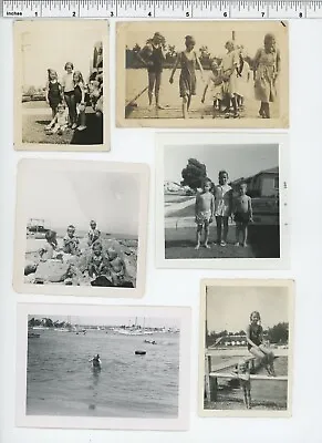 (10) Vintage Photo Lot / SWIM KIDS - Beaches Swimming Pools Summer OLD SNAPSHOTS • $6.33
