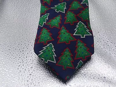 Holidays Christmas Tree Tie 100% Silk China Handmade Wide Classic Tie • $9.99