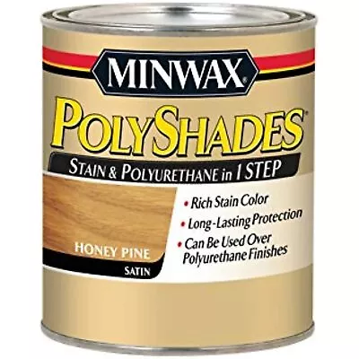 Minwax PolyShades Wood Stain + Polyurethane Finish � Quart Honey Pine Satin • $34.62