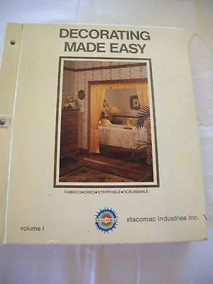 Vintage Wallpaper Sample Book -  Decorating Made Easy  - For Crafts. • $40