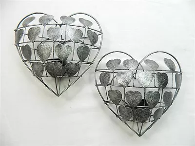 Love Heart Tealight Candle Holder Wall Art Sconce - Assorted Colours • £28.99