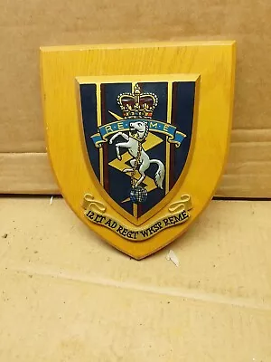 REME Royal Electrical Mechanical Engineers Military Wall Plaque 1974. • £15
