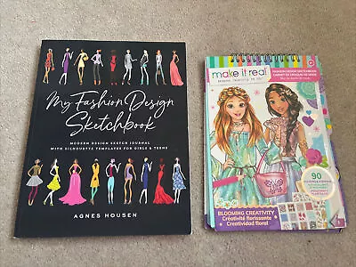 Make It Real Sketchbook - Style And Fashion Design Books For Kids X 2 • £9.99