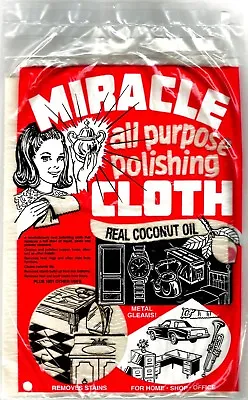 MIRACLE CLOTH Coconut Oil CLEAN & POLISH Metal Brass Silver Chrome Copper 6 X9  • $23.21