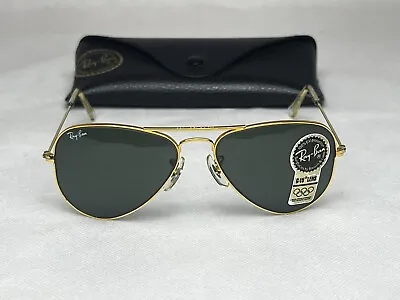 $275 • Buy GENUINE VINTAGE 52-14mm SMALL B&L RAY BAN G15 GOLD AVIATOR SUNGLASSES SMALL SIZE