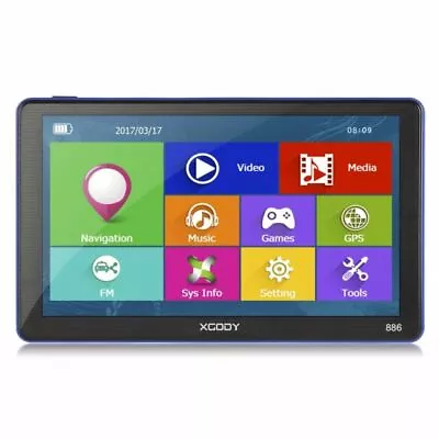 XGODY 886 7  8GB Car Sat Nav GPS Navigation Lorry Coach Bluetooth Free UK Map • £40