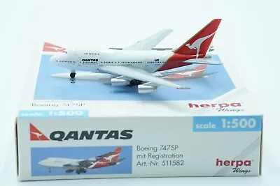 Qantas Boeing 747SP Herpa Wings 511582 (Scale 1:500) Model Airplane • $69.99