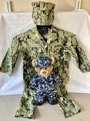 Kids Military Camouflage Uniform With Military Build-a-Bear - US Navy Style • $30