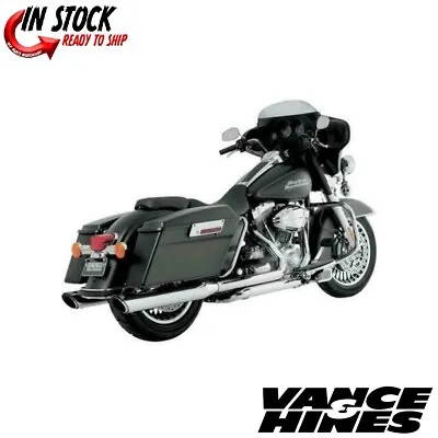 Vance & Hines Twin Slash Slip-On Exhausts Round Chr  #16763 Harley Davidson • $499.99