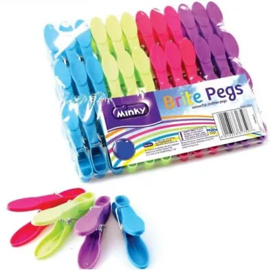 Quality Strong Plastic  Minky Clothes Washing Line Airer Pegs • £2.45