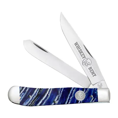 Whiskey Bent Blue Mammoth Double Blade Pocket Knife WB11-07 • $29.95