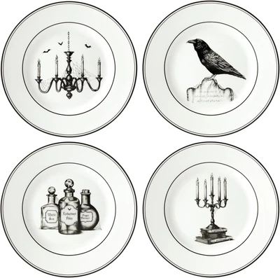 $82.65 • Buy 891431 Vintage Halloween 4-Piece Dessert Plate Set, Halloween Decorations