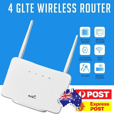 2.4G Unlocked 4G LTE Modem Router With SIM Card Slot 300Mbps Wireless WiFi VPN • $41.99