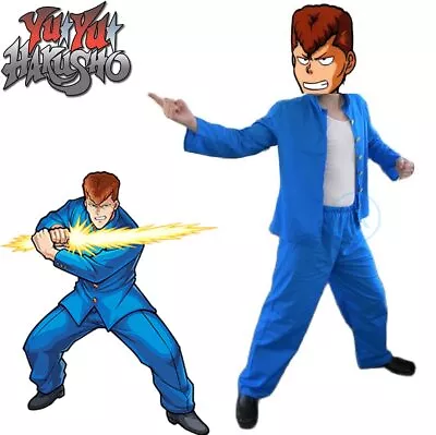 Yu Yu Hakusho Kuwabara Kazuma Uniform Cosplay Costume Blue Full Set Halloween • $55.99