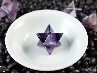 AMETHYST Crystal Merkaba - Star Sacred Geometry Metaphysical Stones E2153 • $12