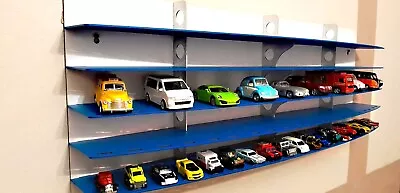 100 Cars - Hot Wheels Display Storage Wooden Display Case Matchbox Car Storage • $145