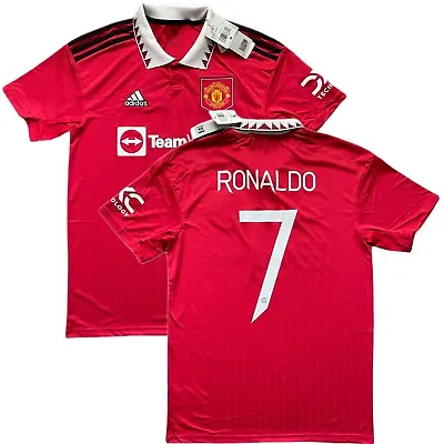2022/23 Manchester United UCL Home Jersey #7 Ronaldo Medium Adidas Cup Kit NEW • $99