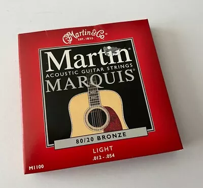 Martin Marquis M1100 80/20 Bronze Light Acoustic Guitar Strings NEW Sealed • $16