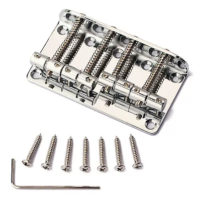 Zinc Alloy Bridge For Fender Precision Jazz Bass Guitar Chrome 201B-4 Badass A • $18.18