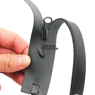 Waterproof Zips Open End #5 Zipper. Black Red And Grey Water Repellent Zips • £5.10