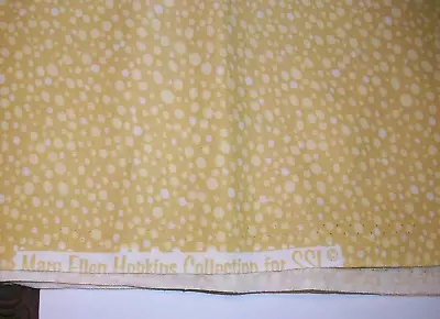 Vintage Mary Ellen Hopkins SSI Blonde Gold Dot Cotton Quilt Fabric BTHY  • $4.25