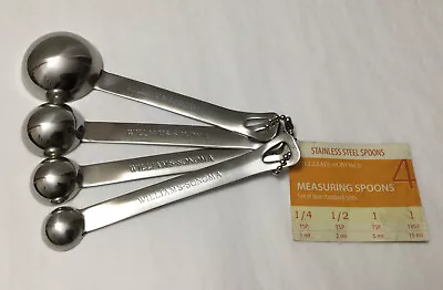 New Williams Sonoma Stainless Steel  Measuring Spoons Set Of 4 • $14.99