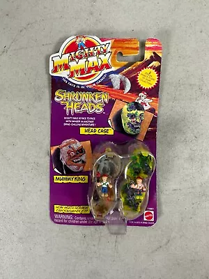 Vintage 1993 Mattel Mighty Max Shrunken Heads Head Case & Mummy King NEW SEALED • $38.24