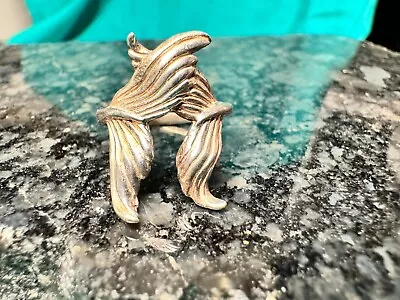 VINTAGE Mermaid Tail BYPASS Ring 925 Sterling Silver SZ 6.5 2.9G • $22.99
