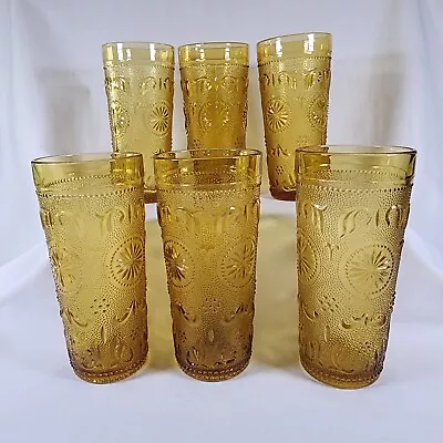 $35.99 • Buy VTG American Concord Amber 8 Oz Tumbler Glassware By Brockway Set Of 6