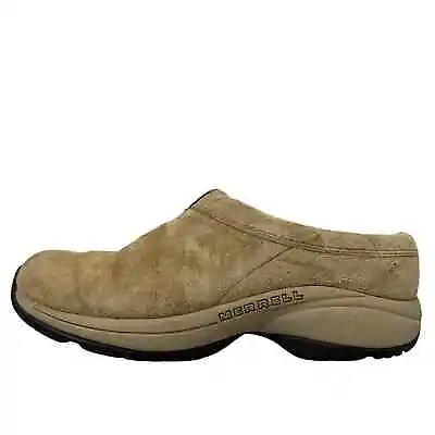 Merrell Primo Chill Slide Clogs Size 7 Shoes Suede Fur Lined Tan Womens • $15.99