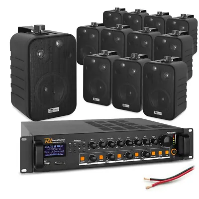 4-Zone Wall Speaker System 12 X 4  PA Mixer Amp Installation Background Music BL • £599