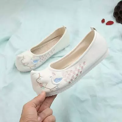 £22.46 • Buy Ancient Women Embroidered Cloth Shoes Chinese Old Beijing Hanfu Dance Shoes