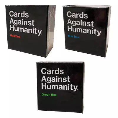 Cards Against Humanity - Blue Red Green Expansion Boxes (Set Of 3) • $100.37