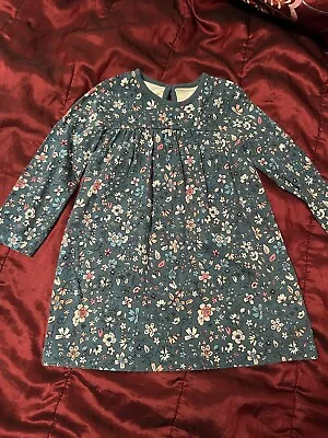Baby Girls Blue Ditsy Floral Dress Asda George 18-24 Months • £6