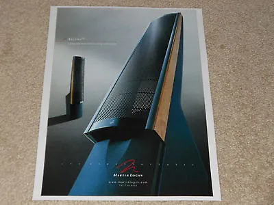 Martin Logan Ascent Speaker Ad 2000 1 Page Electrostatic Beauty • $16.86