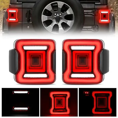 LED Tail Lights For 2007-2018 Jeep Wrangler JK Rear Brake Turn Signal Lamps L+R • $83.99