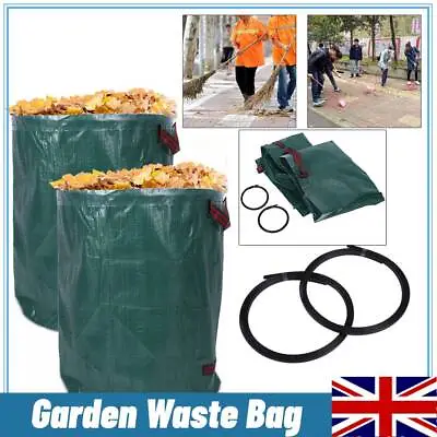 2x Large Heavy Duty Garden Waste Bag Refuse Leaves Rubbish Recycling Sack Bag • £10.39