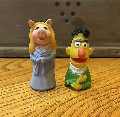 Vintage Sesame Street Muppet Finger Puppets Bert Miss Piggy  • $6