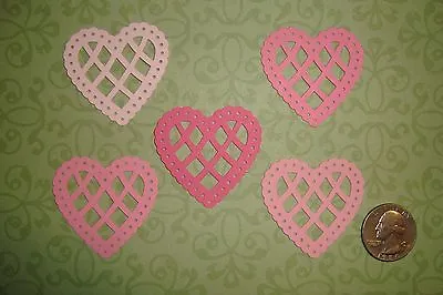 30 Pink Valentine Martha Stewart Lace Scallop Heart Confetti Die Cuts Punches  • $1.99