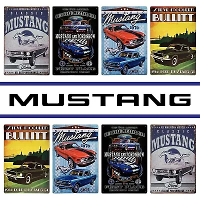 £6.85 • Buy Mustang Metal Plaque Classic American Ford Muscle Car Retro Vintage Tin Sign